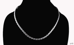 Gorgeous Modern Sterling Silver Torque-Style Collar Necklace Made in Mexico